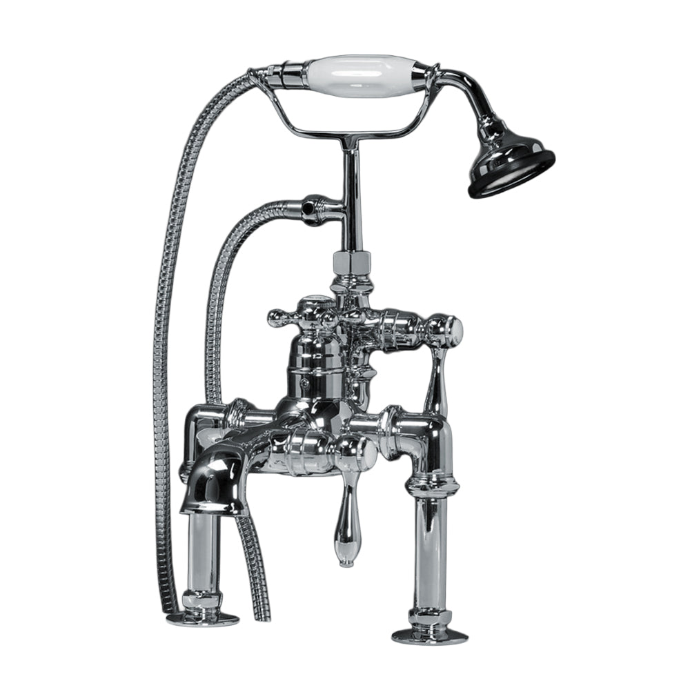 Strom Living Thermostatic Deck Mount Tub Faucet with Straight Spout and 7" center