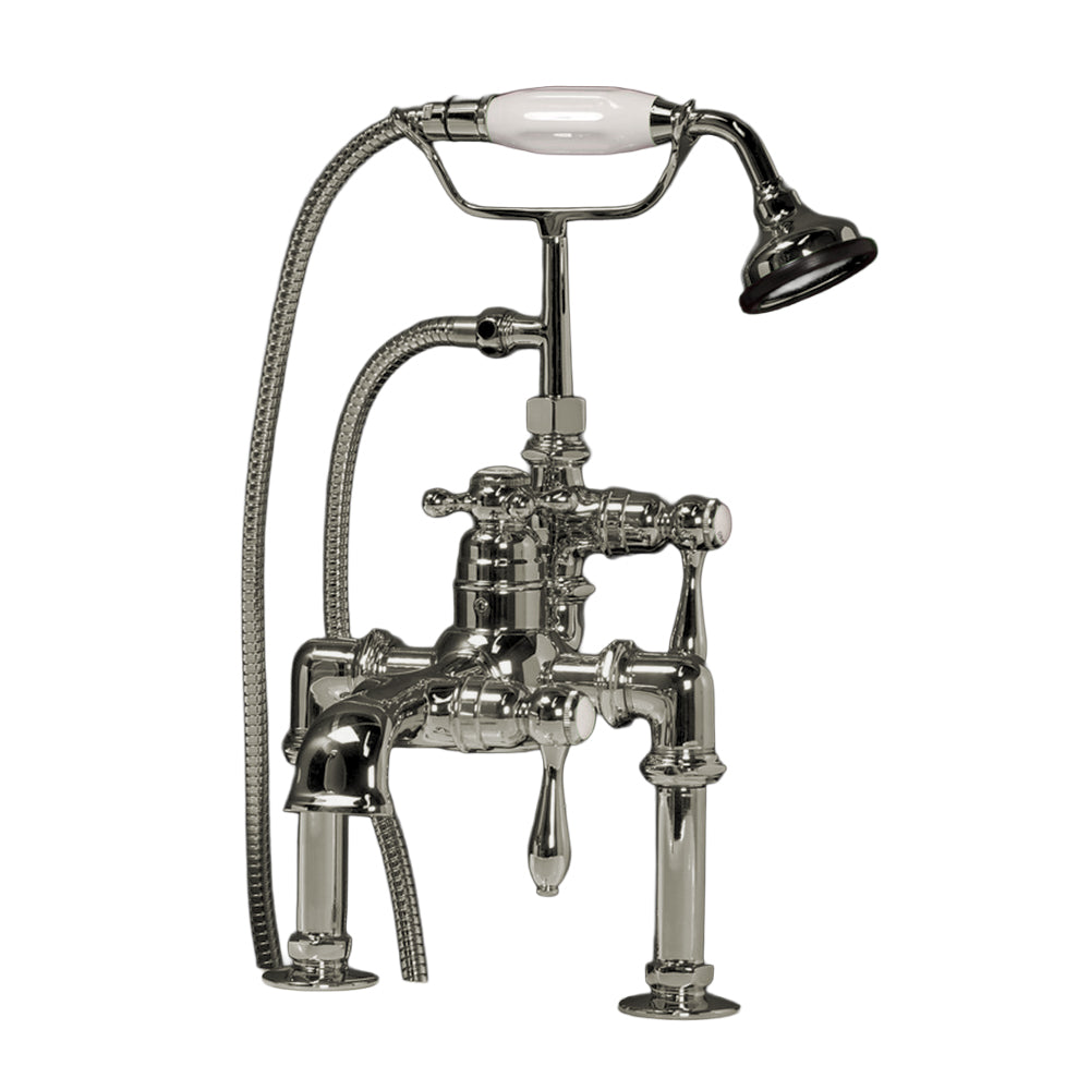 Strom Living Thermostatic Deck Mount Tub Faucet with Straight Spout and 7" center