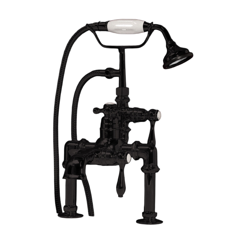 Strom Living Thermostatic Deck Mount Tub Faucet with Straight Spout and 7" center
