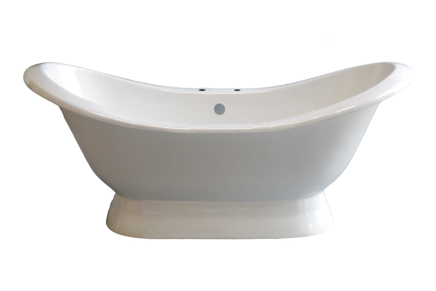 Strom Living Echo 6' Double Slipper Pedestal Acrylic Tub with 7" Centers