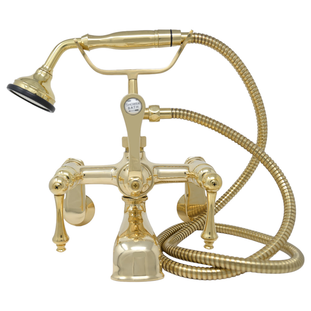 Strom Living British Telephone Tub Faucet with Metal Handheld Shower and Lever Handle