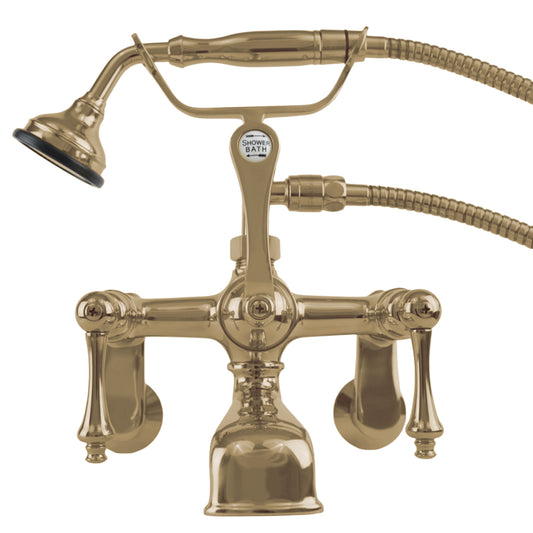 Strom Living British Telephone Tub Faucet with Metal Handheld Shower and Lever Handle