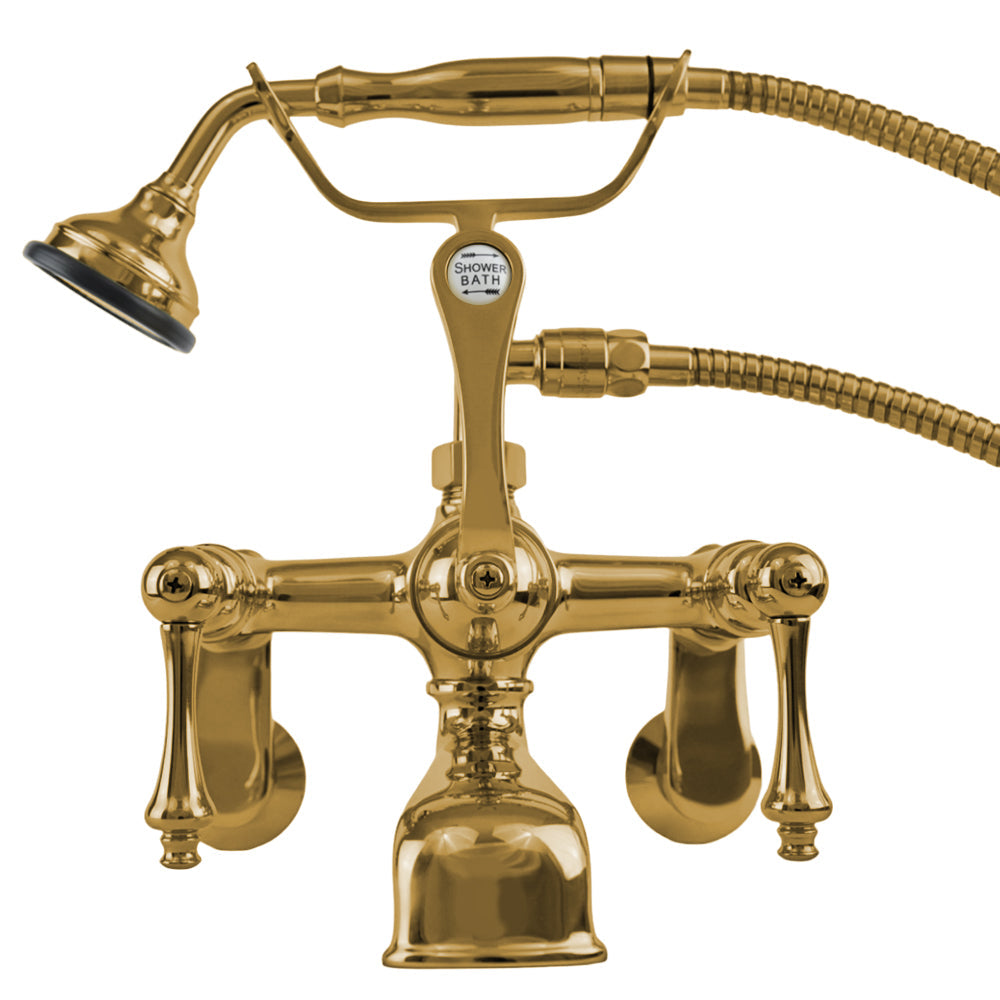 Strom Living British Telephone Tub Faucet with Metal Handheld Shower and Lever Handle
