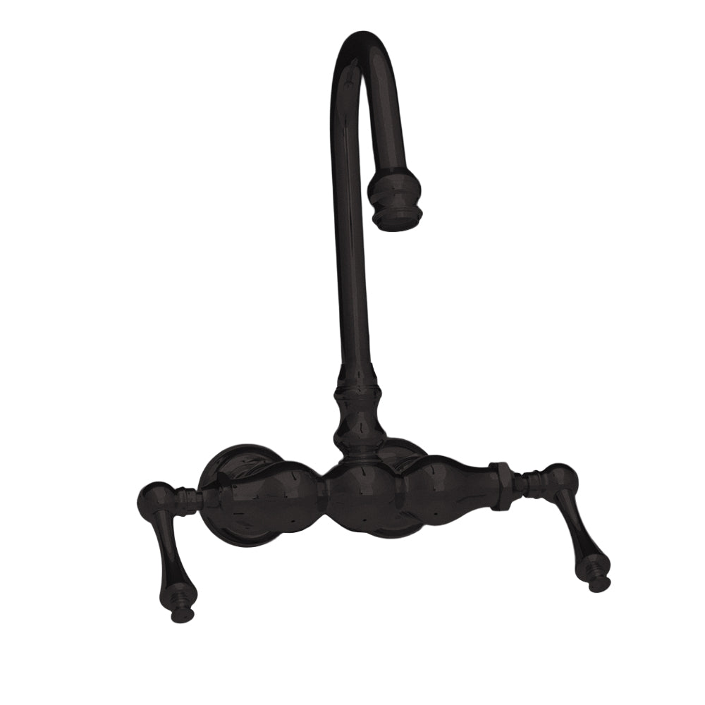 Strom Living 3 Ball Tub Faucet with Gooseneck Spout, Supply Nuts and Metal Lever Handles