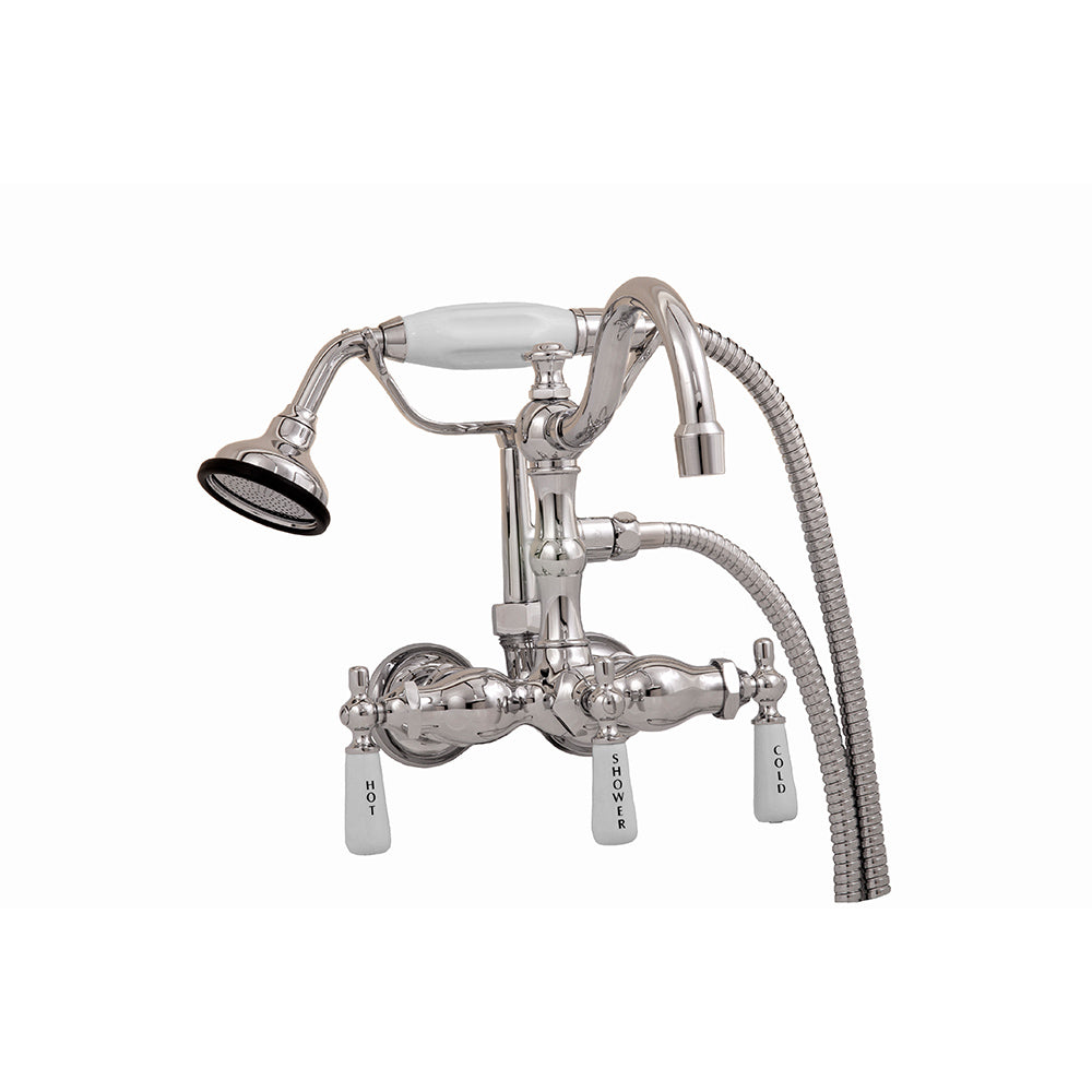 Strom Living Tub Faucet with Handheld Shower and Arched Spout
