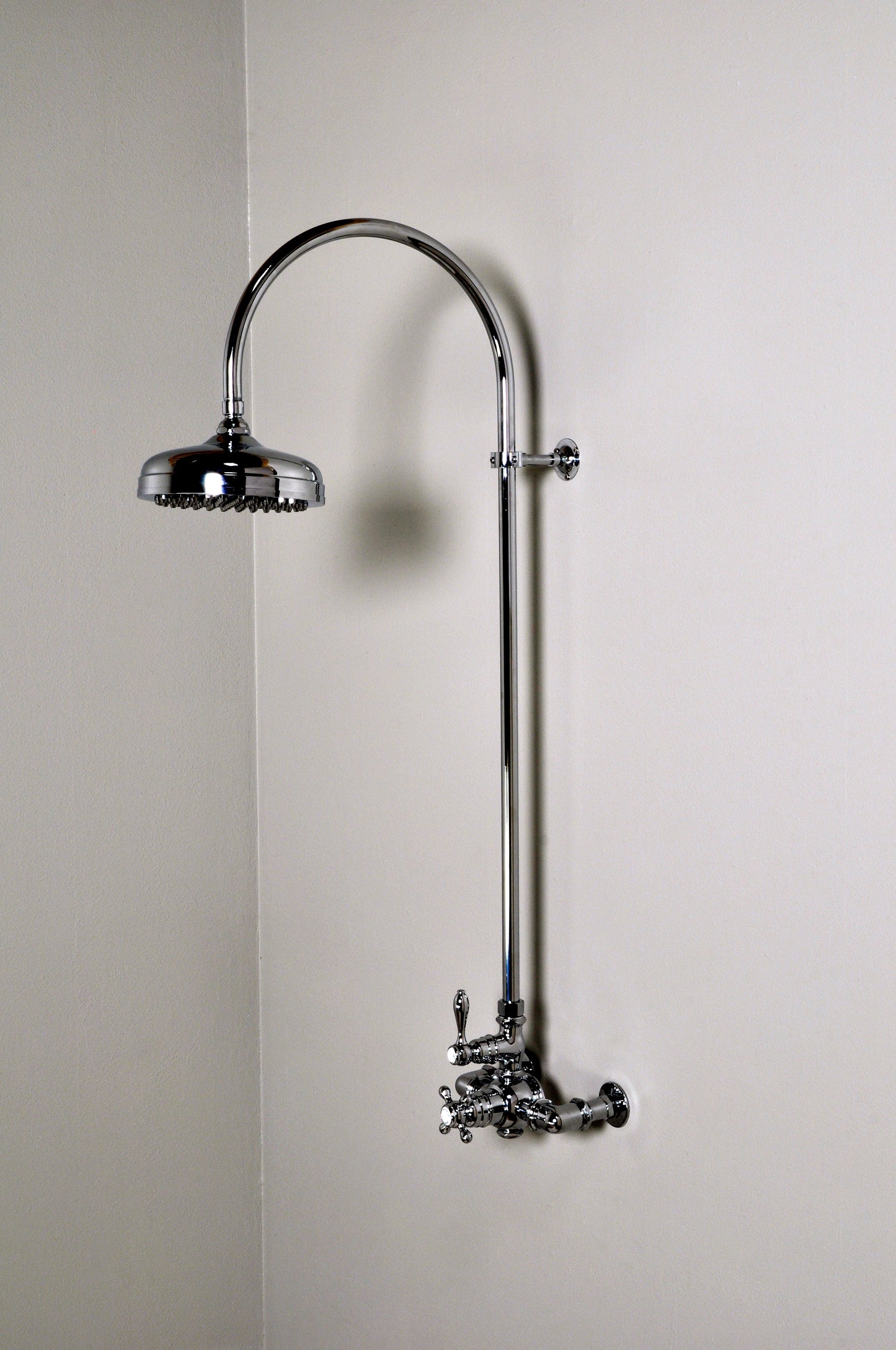 P1087 Exposed Thermostatic Shower System Wall Mounted with 1.75 GPM Lever/Cross Handles