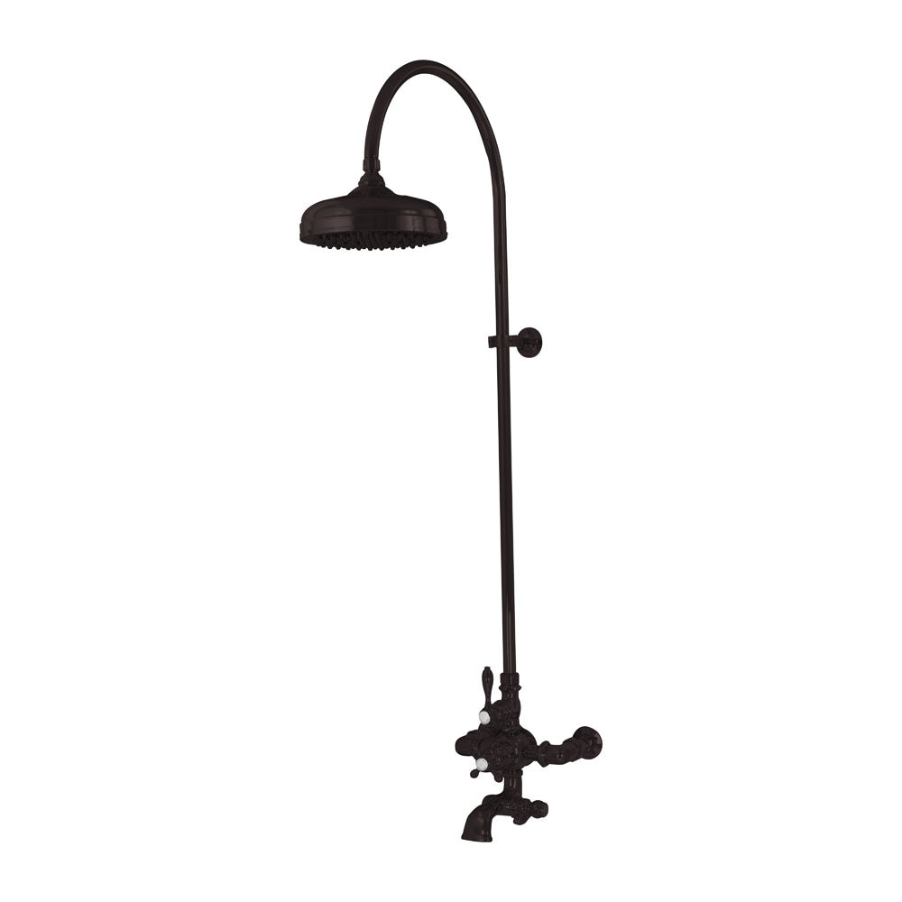 Exposed Thermostatic Shower System Wall Mounted with 1.75 GPM Lever/Cross Handles