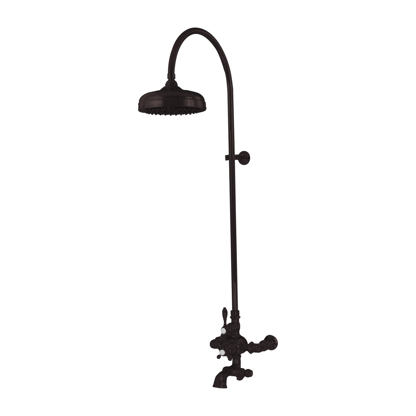 Exposed Thermostatic Shower System Wall Mounted with 1.75 GPM Lever/Cross Handles