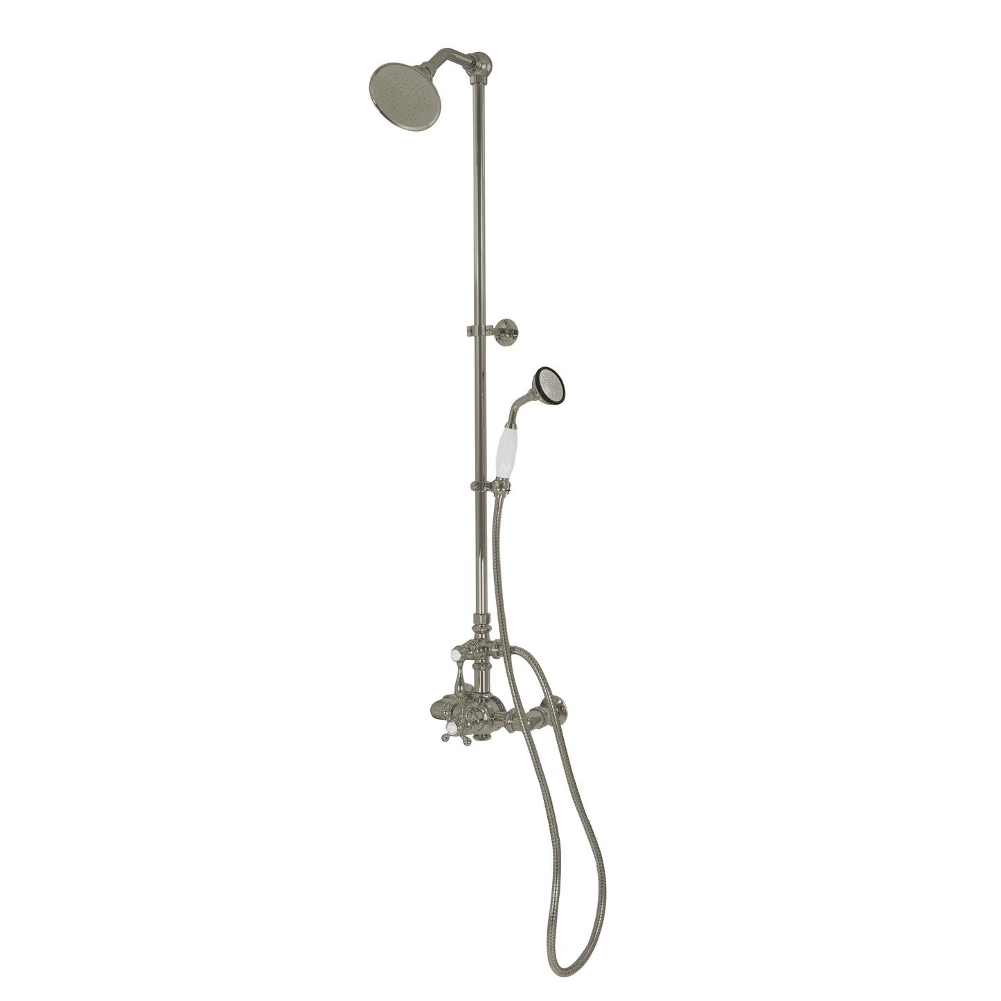Exposed Thermostatic Shower System Wall Mounted with 1.75GPM Handshower and Lever/Cross Handles