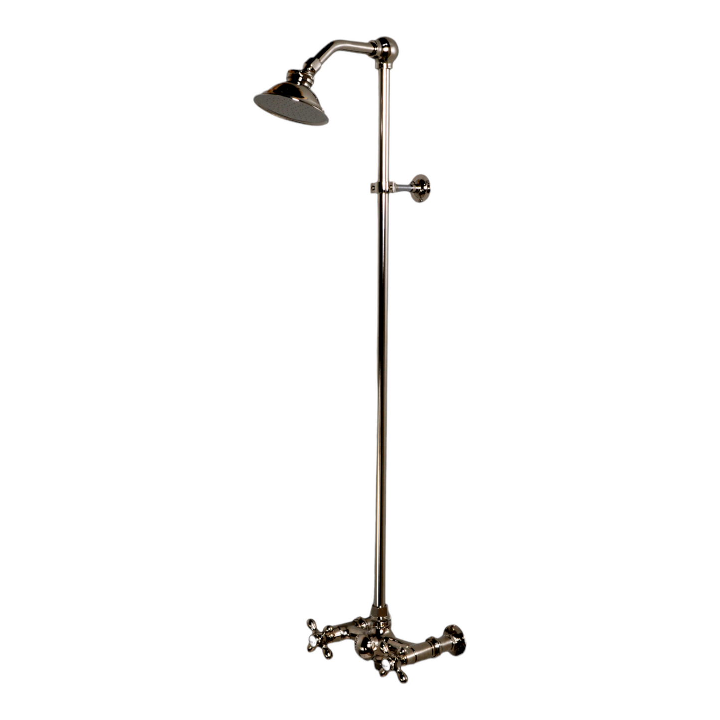 Strom Living Exposed Shower System Wall Mounted Set with 7" Shower Head and Cross Handle