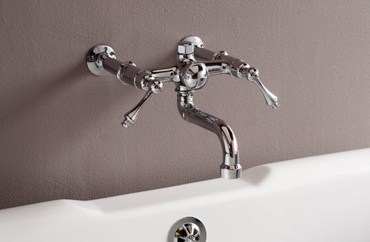 Strom Living Traditional Wall Mount Tub Faucet with Lever Handles