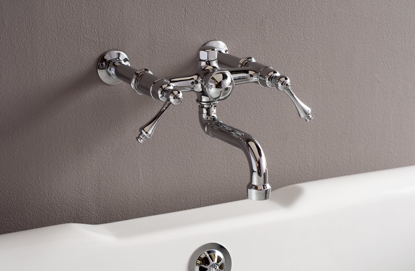 Strom Living Traditional Wall Mount Tub Faucet with Lever Handles