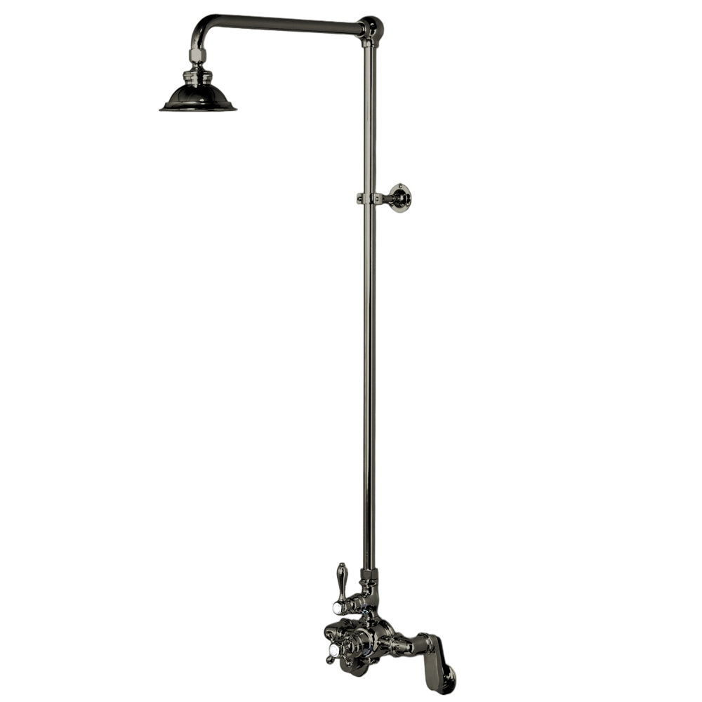 Exposed Thermostatic Shower System Wall Mounted with 1.75GPM Lever/Cross Handles