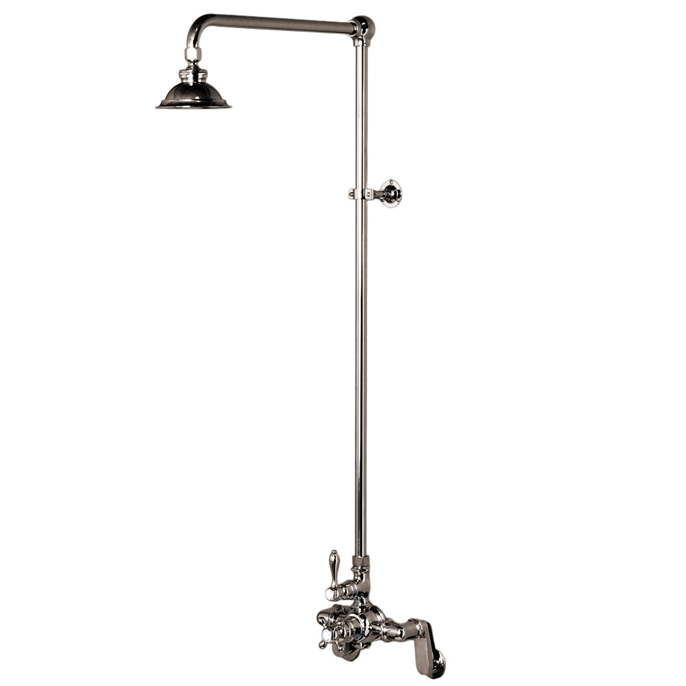 Exposed Thermostatic Shower System Wall Mounted with 1.75GPM Lever/Cross Handles