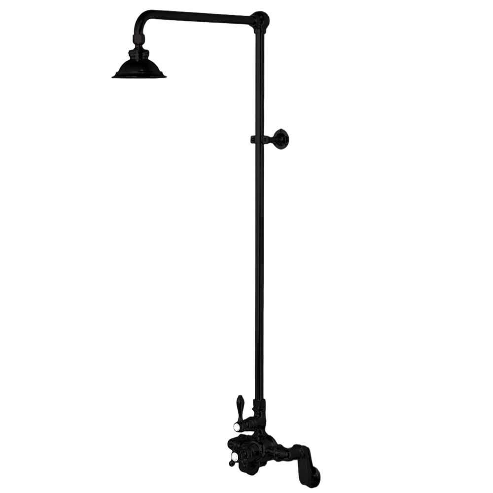 Exposed Thermostatic Shower System Wall Mounted with 1.75GPM Lever/Cross Handles