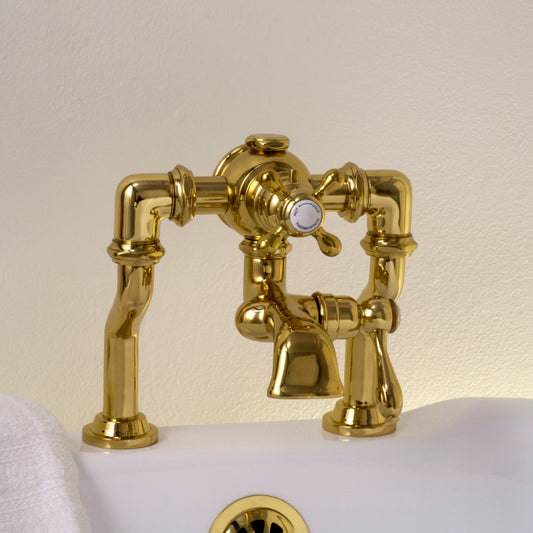 Thermostatic Deck Mount Tub Faucet with Adjustable centers