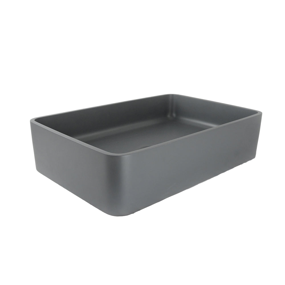 P1171 Matte Gray Rectangular Solid Surface Acrylic Sink