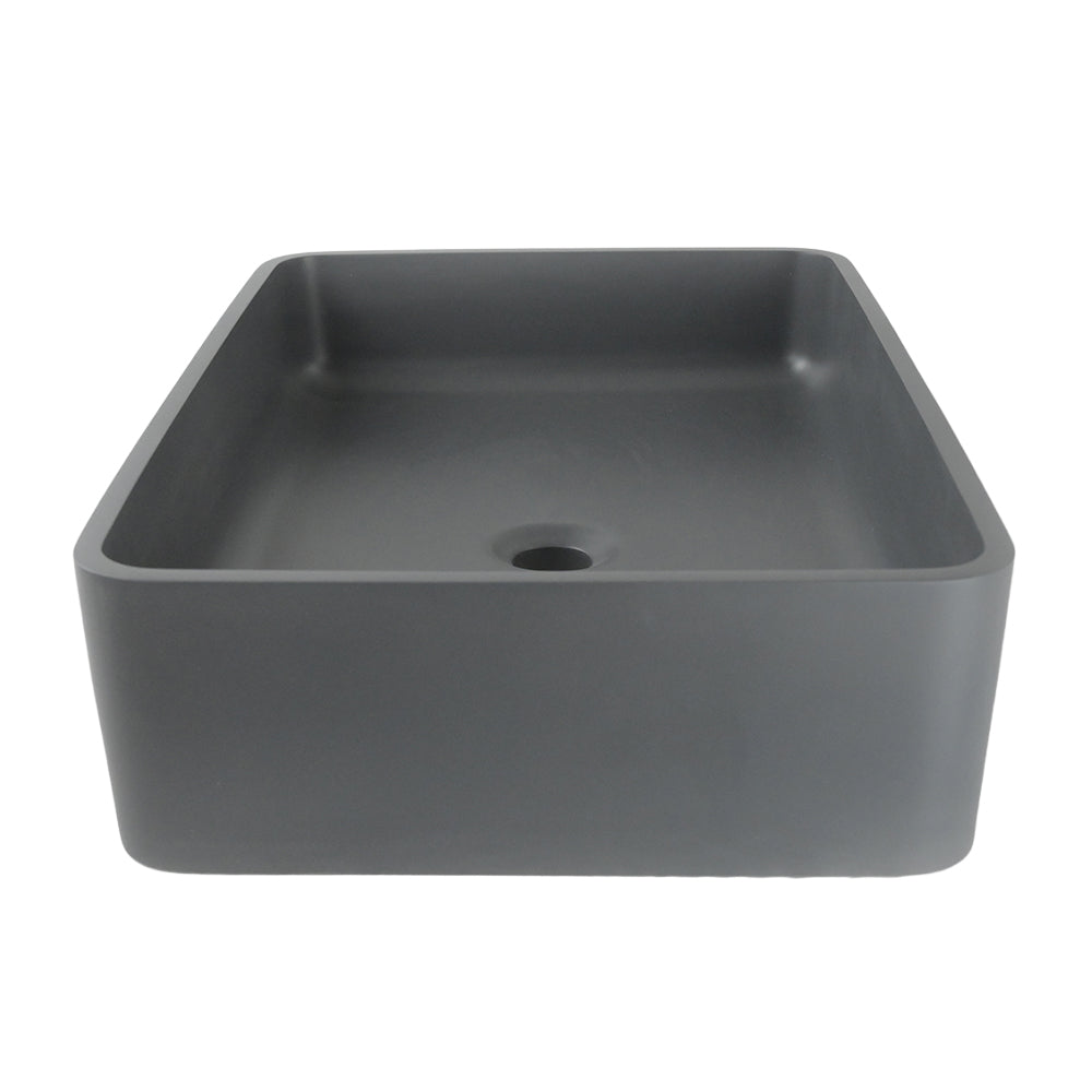 P1171 Matte Gray Rectangular Solid Surface Acrylic Sink