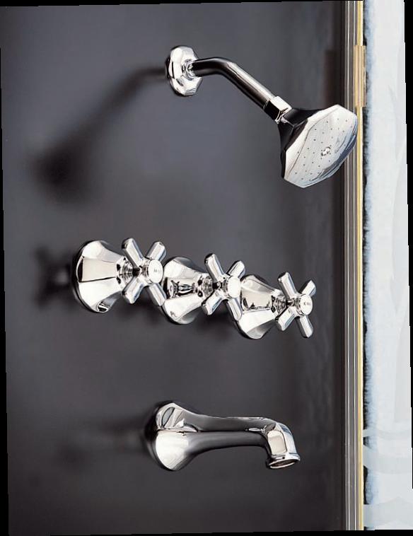 Strom Living Mississippi Wall Shower Set With 6" Spout/8" Center and 2.5" Shower Nipple