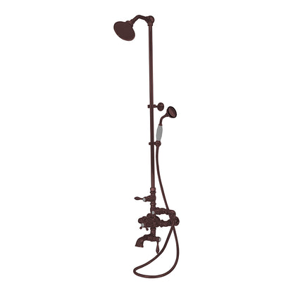 Exposed Thermostatic Shower System 64 1/2" Wall Mounted with 1.75 GPM Handshower and Lever/Cross Handles