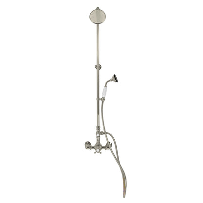 Exposed Thermostatic Shower System Wall Mounted with 1.75GPM Handshower and Lever/Cross Handles