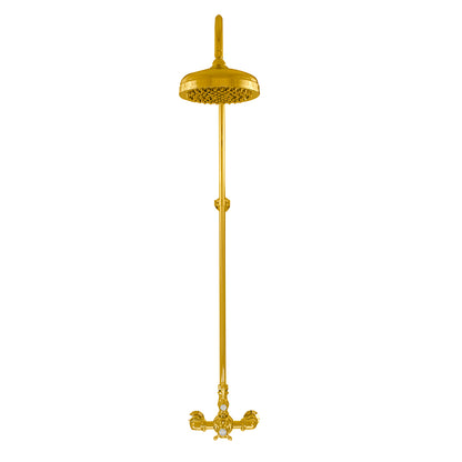 Exposed Thermostatic Shower System Wall Mounted with 1.75 GPM and Lever/Cross Handles