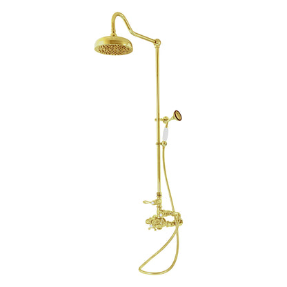 Exposed Thermostatic Shower System Wall Mounted with 1.75 GPM Handshower and Lever Handles