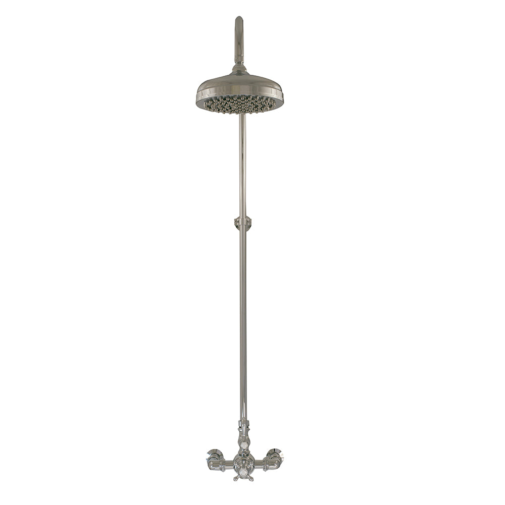 Exposed Thermostatic Shower System Wall Mounted with 1.75 GPM and Lever/Cross Handles