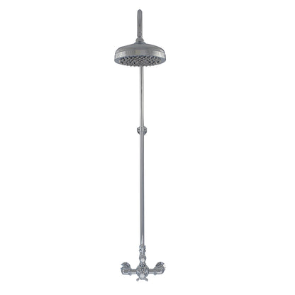 Exposed Thermostatic Shower System Wall Mounted with 1.75 GPM and Lever/Cross Handles