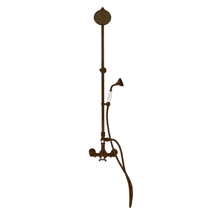 Exposed Thermostatic Shower System Wall Mounted with 1.75GPM Handshower and Lever/Cross Handles