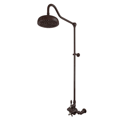 Exposed Thermostatic Shower System Wall Mounted with 1.75 GPM and Lever/Cross Handles