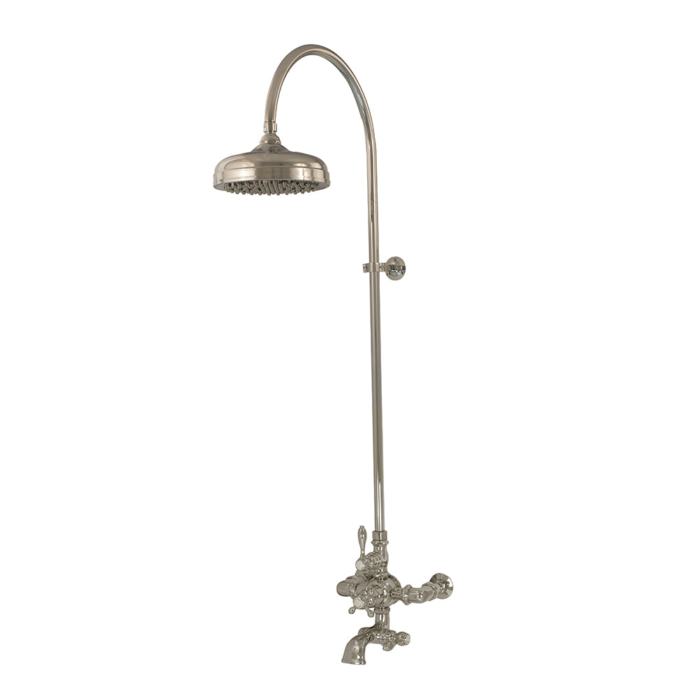 Exposed Thermostatic Shower System Wall Mounted with 1.75 GPM Lever/Cross Handles