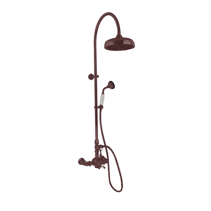 Exposed Thermostatic Shower System Wall Mounted with 1.75GPM Handshower and Lever/Cross Handles