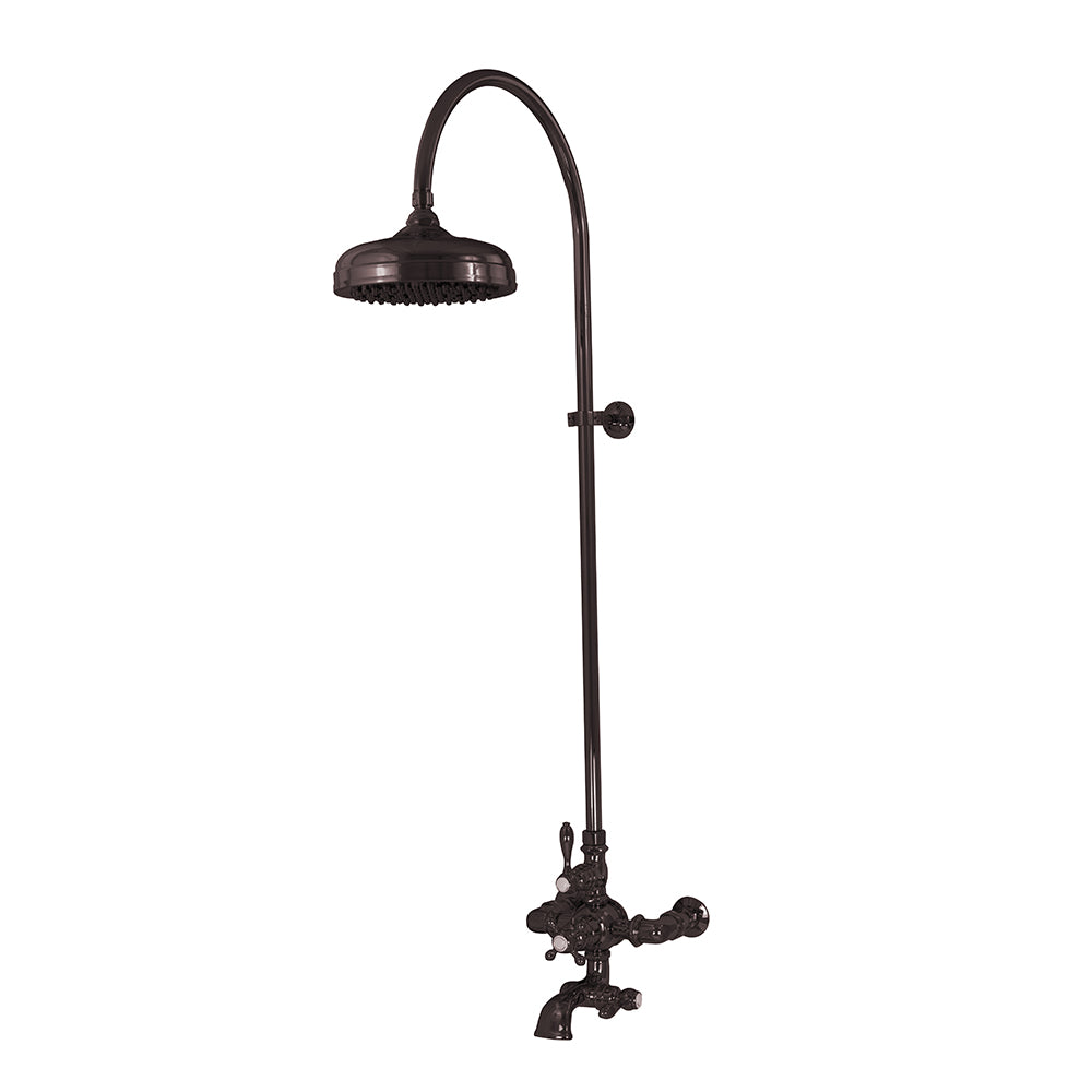Exposed Thermostatic Shower System Wall Mounted with 1.75 GPM Lever/Cross Handles