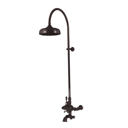 Exposed Thermostatic Shower System Wall Mounted with 1.75 GPM Lever/Cross Handles