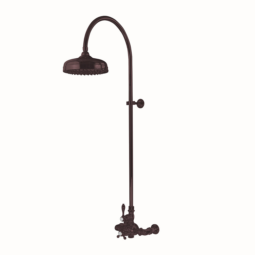 P1087 Exposed Thermostatic Shower System Wall Mounted with 1.75 GPM Lever/Cross Handles