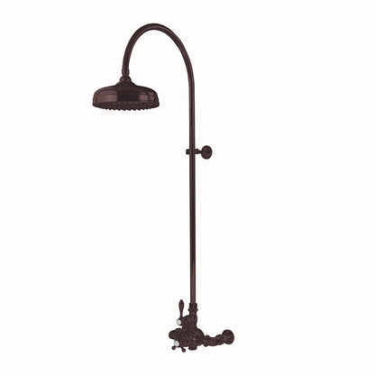 P1087 Exposed Thermostatic Shower System Wall Mounted with 1.75 GPM Lever/Cross Handles