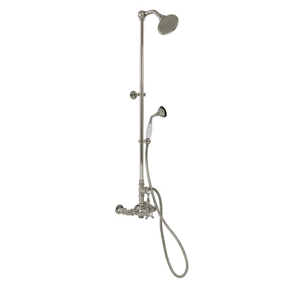 Exposed Thermostatic Shower System Wall Mounted with 1.75GPM Handshower and Lever/Cross Handles