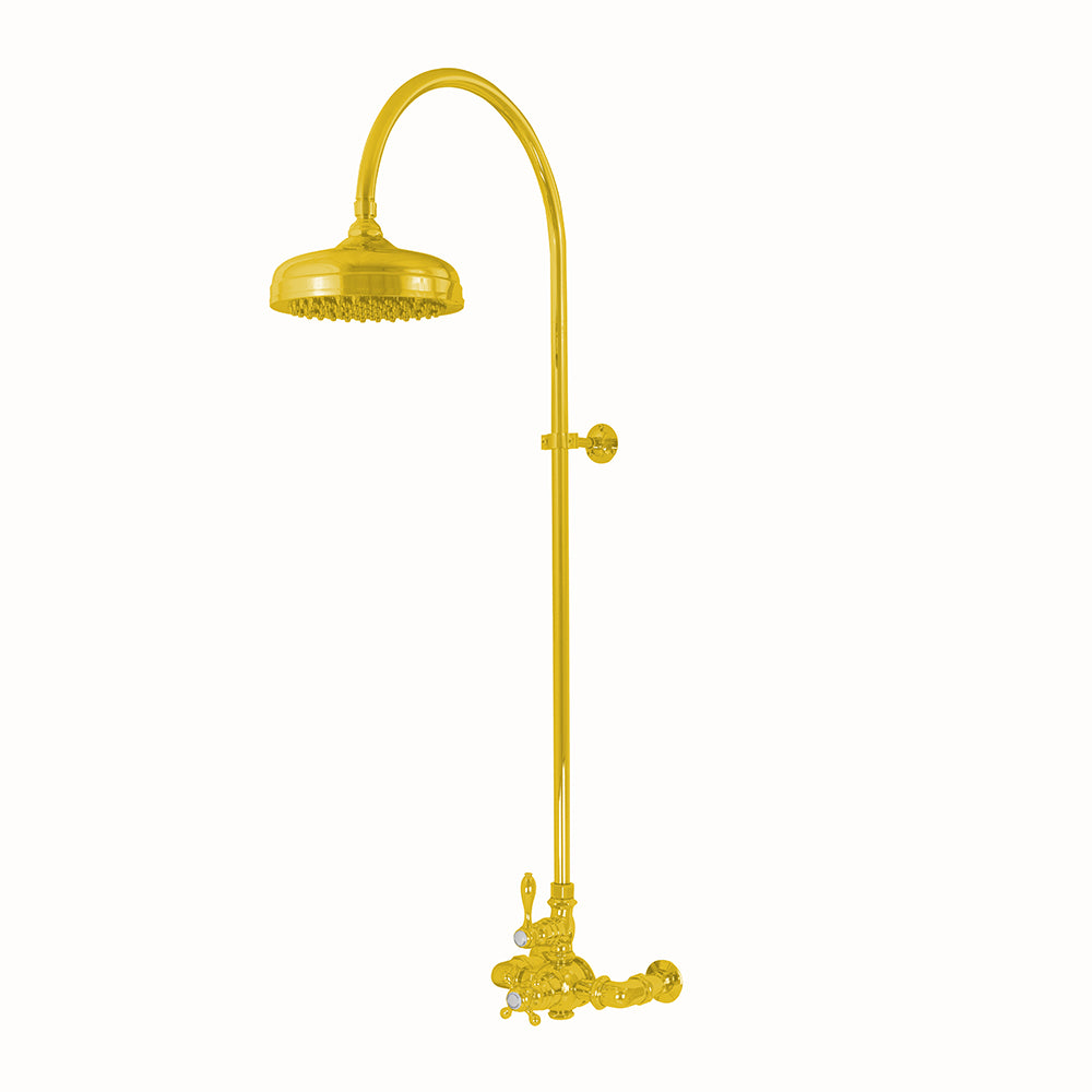 P1087 Exposed Thermostatic Shower System Wall Mounted with 1.75 GPM Lever/Cross Handles