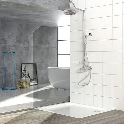 Exposed Thermostatic Shower System Wall Mounted with 1.75 GPM Handshower and Lever Handles