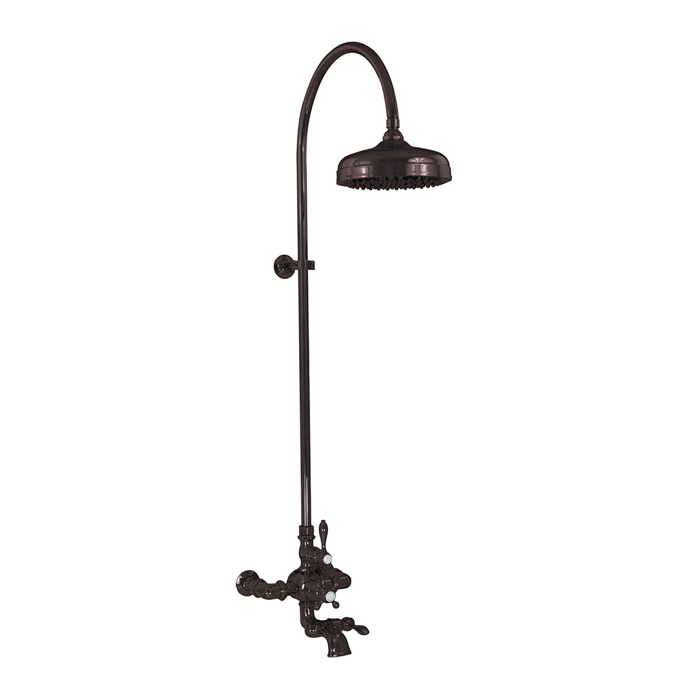 Exposed Thermostatic Shower System Wall Mounted with 1.75 GPM Lever/Cross Handles