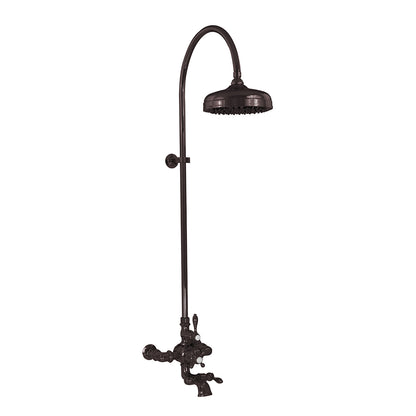 Exposed Thermostatic Shower System Wall Mounted with 1.75 GPM Lever/Cross Handles