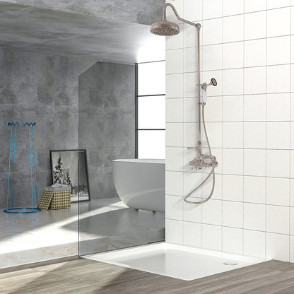 Exposed Thermostatic Shower System Wall Mounted with 1.75 GPM Handshower and Lever Handles