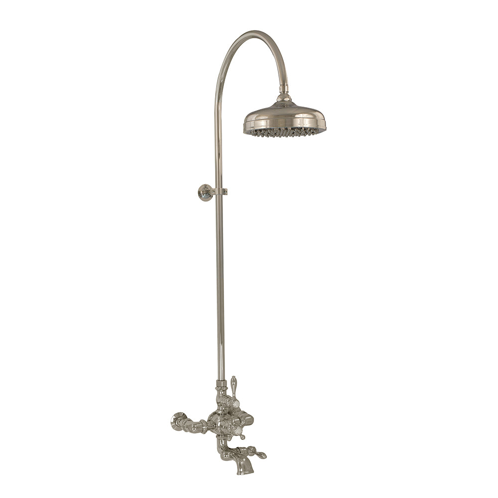 Exposed Thermostatic Shower System Wall Mounted with 1.75 GPM Lever/Cross Handles