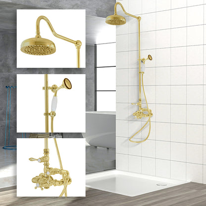 Exposed Thermostatic Shower System Wall Mounted with 1.75 GPM Handshower and Lever Handles