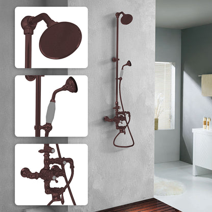 Exposed Thermostatic Shower System 64 1/2" Wall Mounted with 1.75 GPM Handshower and Lever/Cross Handles