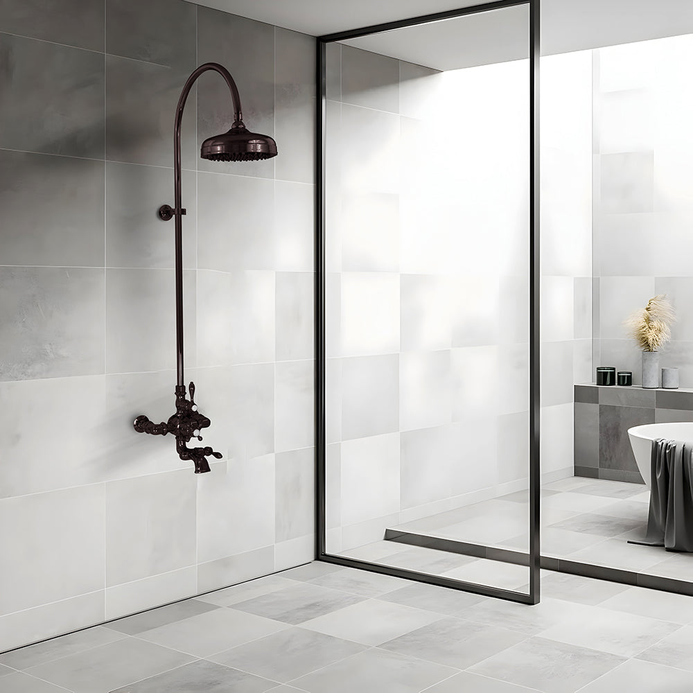 Exposed Thermostatic Shower System Wall Mounted with 1.75 GPM Lever/Cross Handles