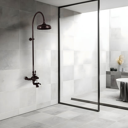 Exposed Thermostatic Shower System Wall Mounted with 1.75 GPM Lever/Cross Handles