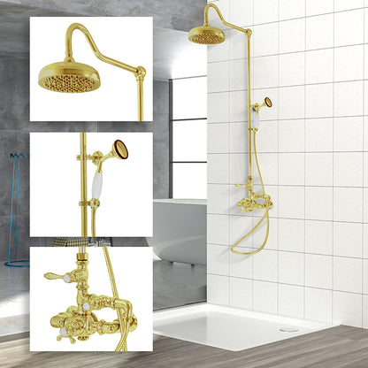 Exposed Thermostatic Shower System Wall Mounted with 1.75 GPM Handshower and Lever Handles