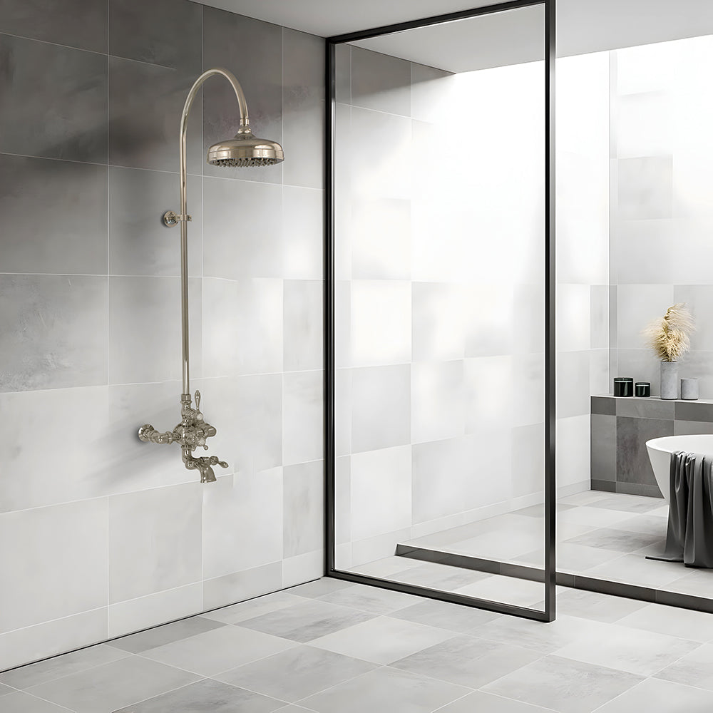 Exposed Thermostatic Shower System Wall Mounted with 1.75 GPM Lever/Cross Handles